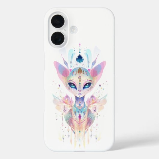 Außerirdisches Katzen-Gesicht Case-Mate iPhone Hülle (Rückseite)