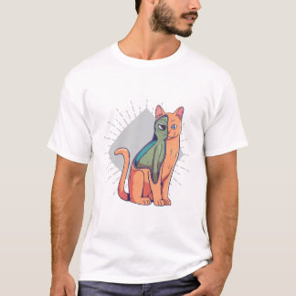 Außerirdisches Katzen-Sci-Fi-lustiges T-Shirt-Desi T-Shirt
