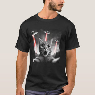 Außerirdisches Katzen-Selfie mit UFO 1 T-Shirt