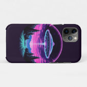 Außerirdisches Raumschiff Retro Futuristisch Case-Mate iPhone Hülle (Rückseite (Horizontal))