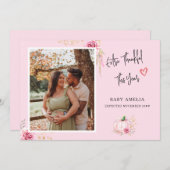 außerordentlich dankbar | Fall Baby Ankündigung (Vorne/Hinten)