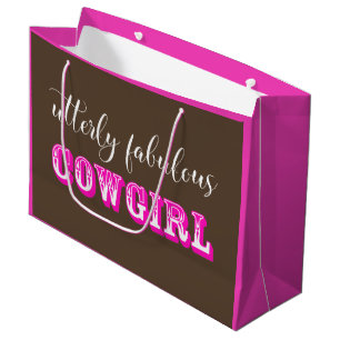 "Äußerst fabelhaftes Cowgirl " Große Geschenktüte