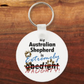 Äußerst unanständig australischer Schäferhund Schlüsselanhänger (Vorderseite)