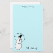 Äußerst unhöflicher Schneemann Briefpapier (Vorne/Hinten)