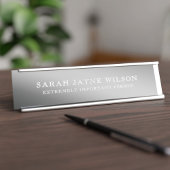 Äußerst wichtige Silver Desk Name Plate Schreibtischnamensplakette