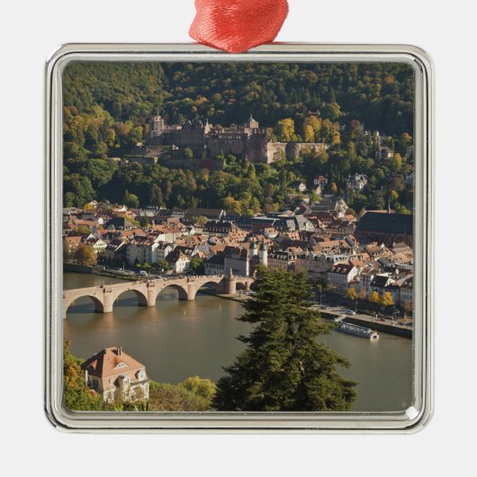 Aussicht auf Alte Brucke oder Alte Brücke Silbernes Ornament (Vorne)