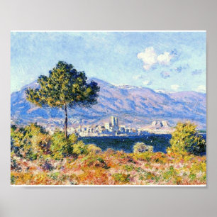 Aussicht auf Antibes vom Plateau Notre-Dame Poster