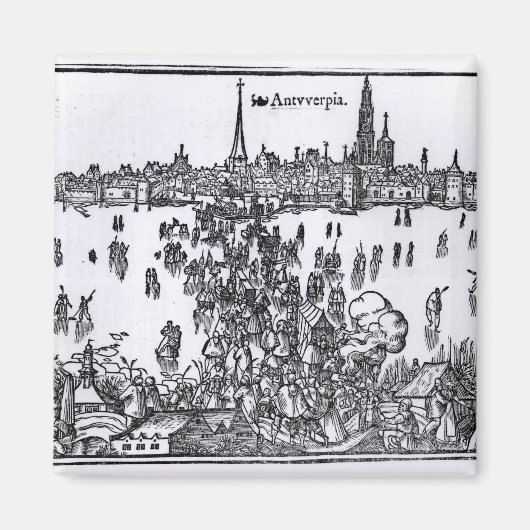 Aussicht auf Antwerpen Magnet (Vorne)