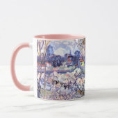 Aussicht auf Arles, blühende Orte - Van Gogh Art Tasse (Links)