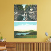 Aussicht auf Ausable Chasm und Saranac See Leinwanddruck (Insitu (Wohnzimmer))