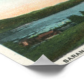 Aussicht auf Ausable Chasm und Saranac See Poster (Ecke)