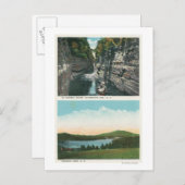 Aussicht auf Ausable Chasm und Saranac See Postkarte (Vorne/Hinten)