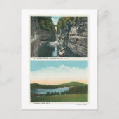 Aussicht auf Ausable Chasm und Saranac See Postkarte (Vorderseite)