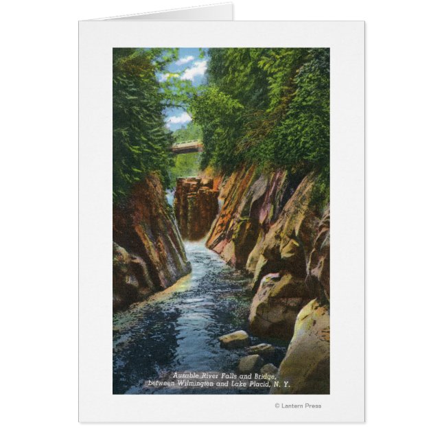 Aussicht auf Ausable River Falls und Bridge (Vorne)