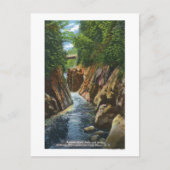 Aussicht auf Ausable River Falls und Bridge Postkarte (Vorderseite)