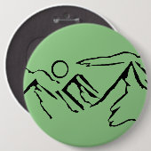 Aussicht auf Berge Button (Vorne & Hinten)