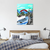 Aussicht auf Berge Leinwanddruck (Insitu (Schlafzimmer))