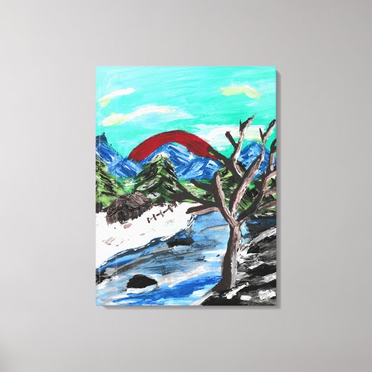 Aussicht auf Berge Leinwanddruck (Vorderseite)