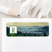 Aussicht auf Berge | Monogramm-Rücksendeadresse (Insitu)