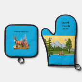 Aussicht auf Berge Ofenhandschuh & Topflappen-Set (Vorderseite)