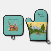 Aussicht auf Berge Ofenhandschuh & Topflappen-Set (Vorderseite)