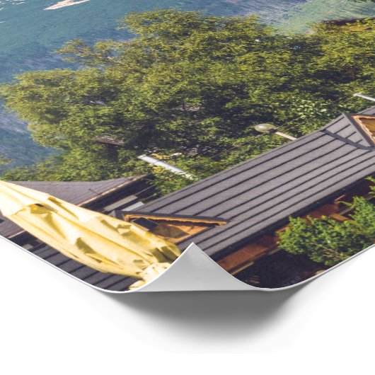 Aussicht auf Berge Poster (Ecke)