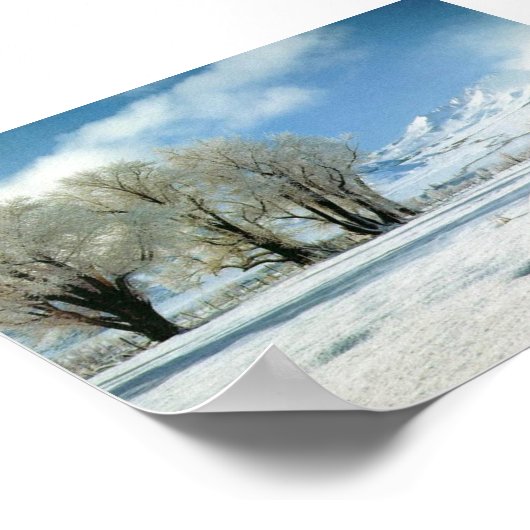 Aussicht auf Berge Poster (Ecke)