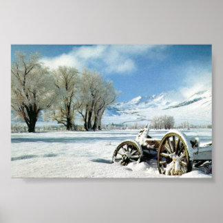 Aussicht auf Berge Poster