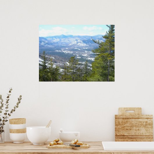 Aussicht auf Berge Poster (Küche)