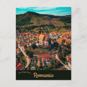 Aussicht auf Biertan Rumänien Postkarte