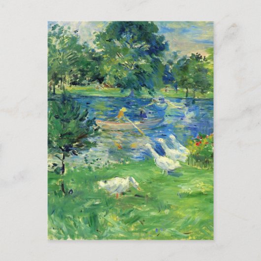 Aussicht auf Bois de Boulogne durch Berthe Morisot Postkarte (Vorderseite)