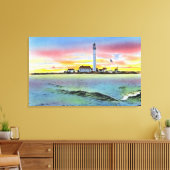 Aussicht auf Boon Island und Lighthouse von York a Leinwanddruck (Insitu (Wohnzimmer))