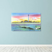 Aussicht auf Boon Island und Lighthouse von York a Leinwanddruck (Insitu (Holzboden))
