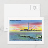 Aussicht auf Boon Island und Lighthouse von York a Postkarte (Vorne/Hinten)