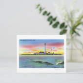 Aussicht auf Boon Island und Lighthouse von York a Postkarte (Stehend Vorderseite)