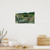 Aussicht auf Boote am Strand in Chinatown Poster (Küche)
