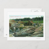 Aussicht auf Boote am Strand in Chinatown Postkarte (Vorne/Hinten)