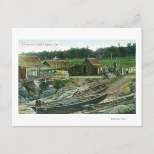 Aussicht auf Boote am Strand in Chinatown Postkarte