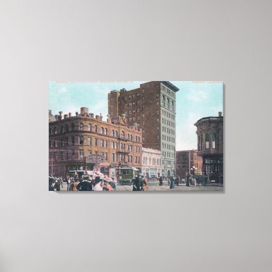Aussicht auf Broadway, 14. St, San Pablo Ave Junct Leinwanddruck (Vorderseite)