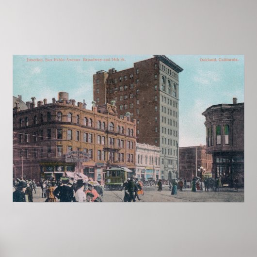 Aussicht auf Broadway, 14. St, San Pablo Ave Junct Poster (Vorne)