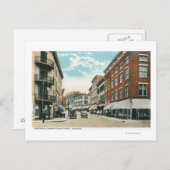 Aussicht auf Broadway und Corner Strand Street Postkarte (Vorne/Hinten)