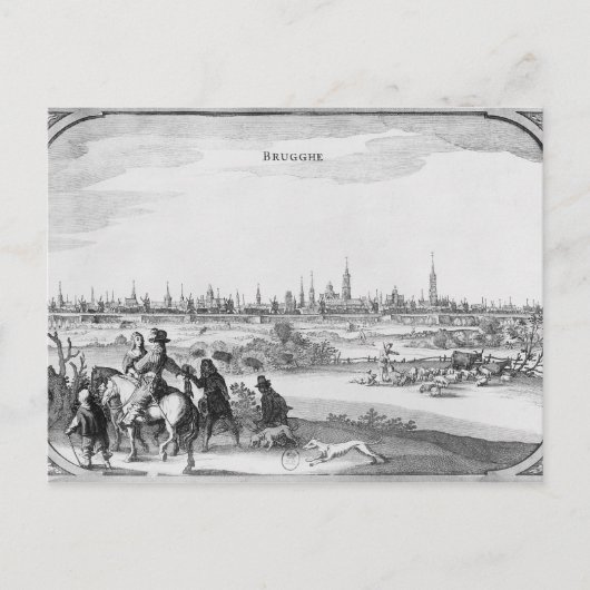 Aussicht auf Brügge Postkarte (Vorderseite)