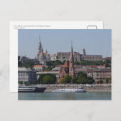 Aussicht auf Buda über die Donau, Budapest Postkarte (Vorne/Hinten)