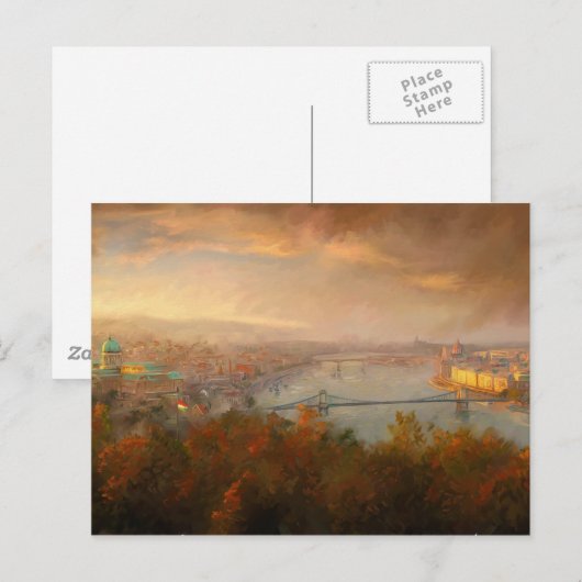 Aussicht auf Budapest Postkarte (Vorne/Hinten)