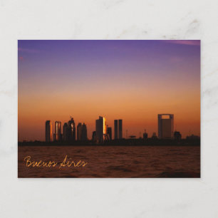 Aussicht auf Buenos Aires bei Sonnenuntergang Postkarte