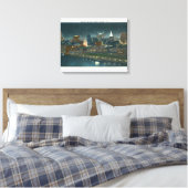 Aussicht auf Buffalo Skyline nachts Leinwanddruck (Insitu (Schlafzimmer))