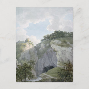 Aussicht auf Burg und Höhle von Castelton Postkarte