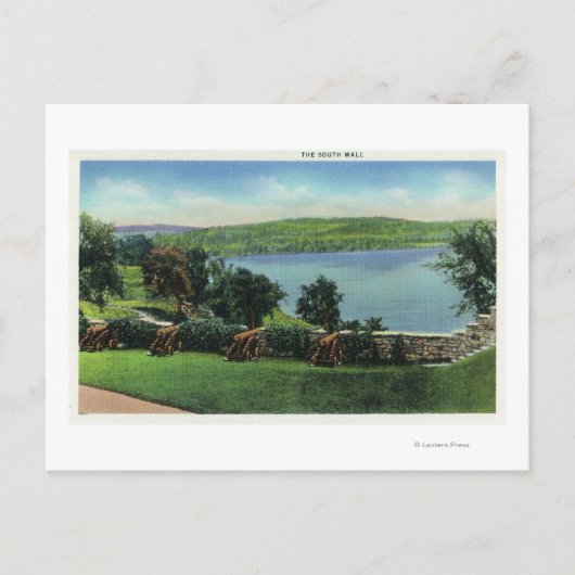 Aussicht auf Cannons und die Südmauer Postkarte (Vorderseite)
