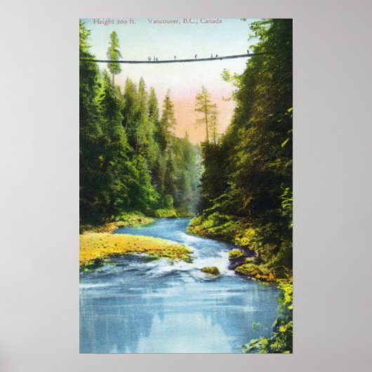 Aussicht auf Capilano Hängebrücke # 2 Poster (Vorne)