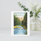 Aussicht auf Capilano Hängebrücke # 2 Postkarte (Stehend Vorderseite)